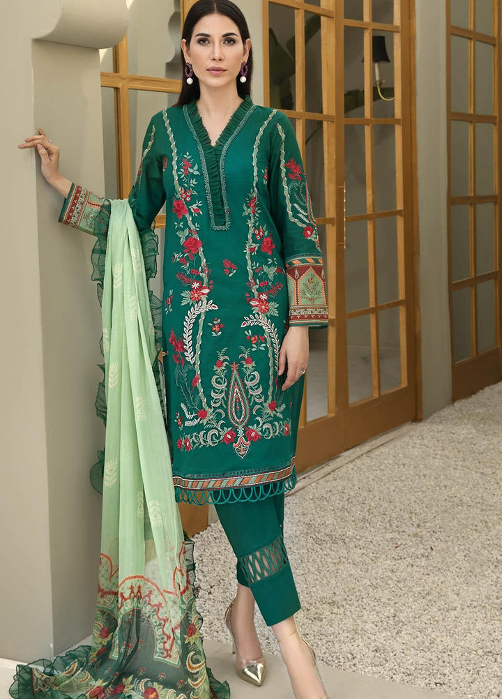 Resham Ghar Embroidered Lawn Suits Unstitched 3 Piece RG21B RGS-05 - Summer Collection
