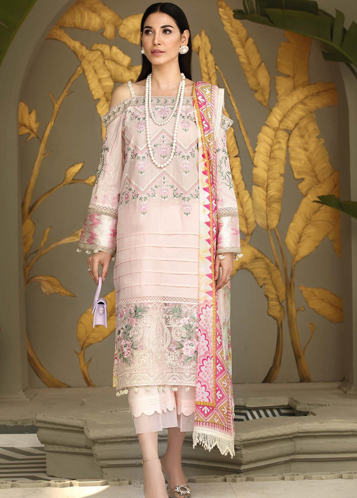 Resham Ghar Embroidered Lawn Suits Unstitched 3 Piece RG21B RGS-06 - Summer Collection