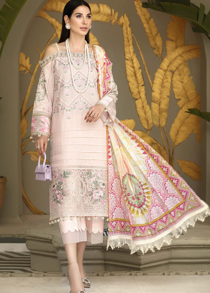 Resham Ghar Embroidered Lawn Suits Unstitched 3 Piece RG21B RGS-06 - Summer Collection