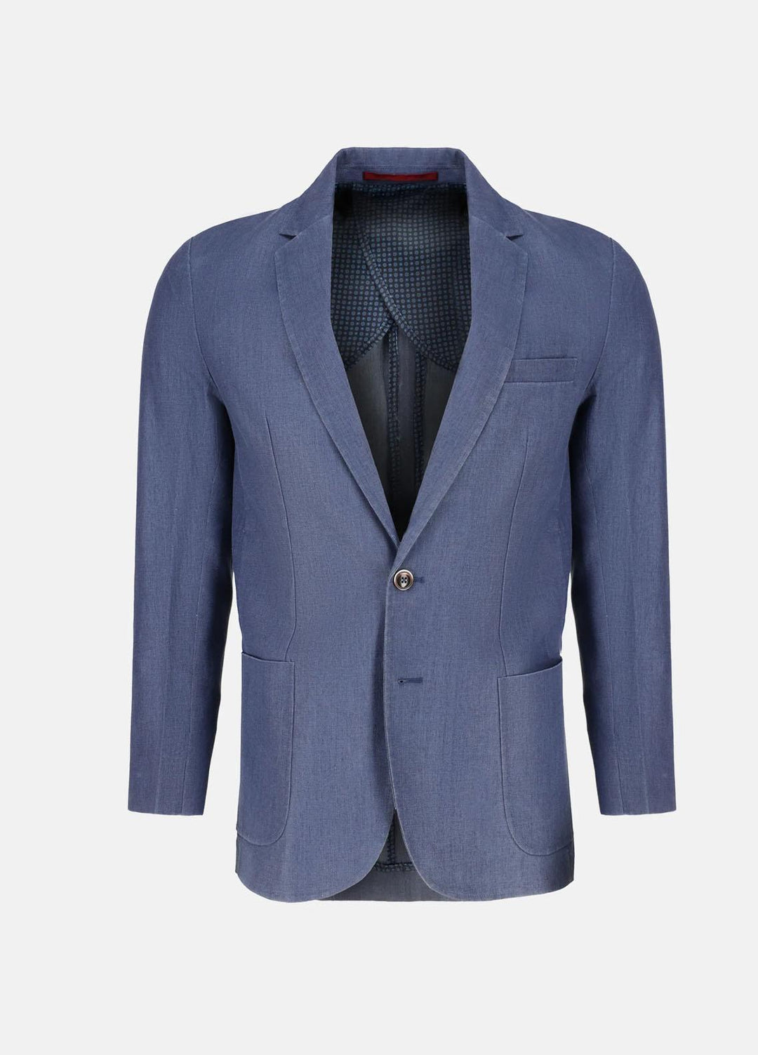 Brumano Linen Formal Blazer for Men - Blue Linen Blended Blazer