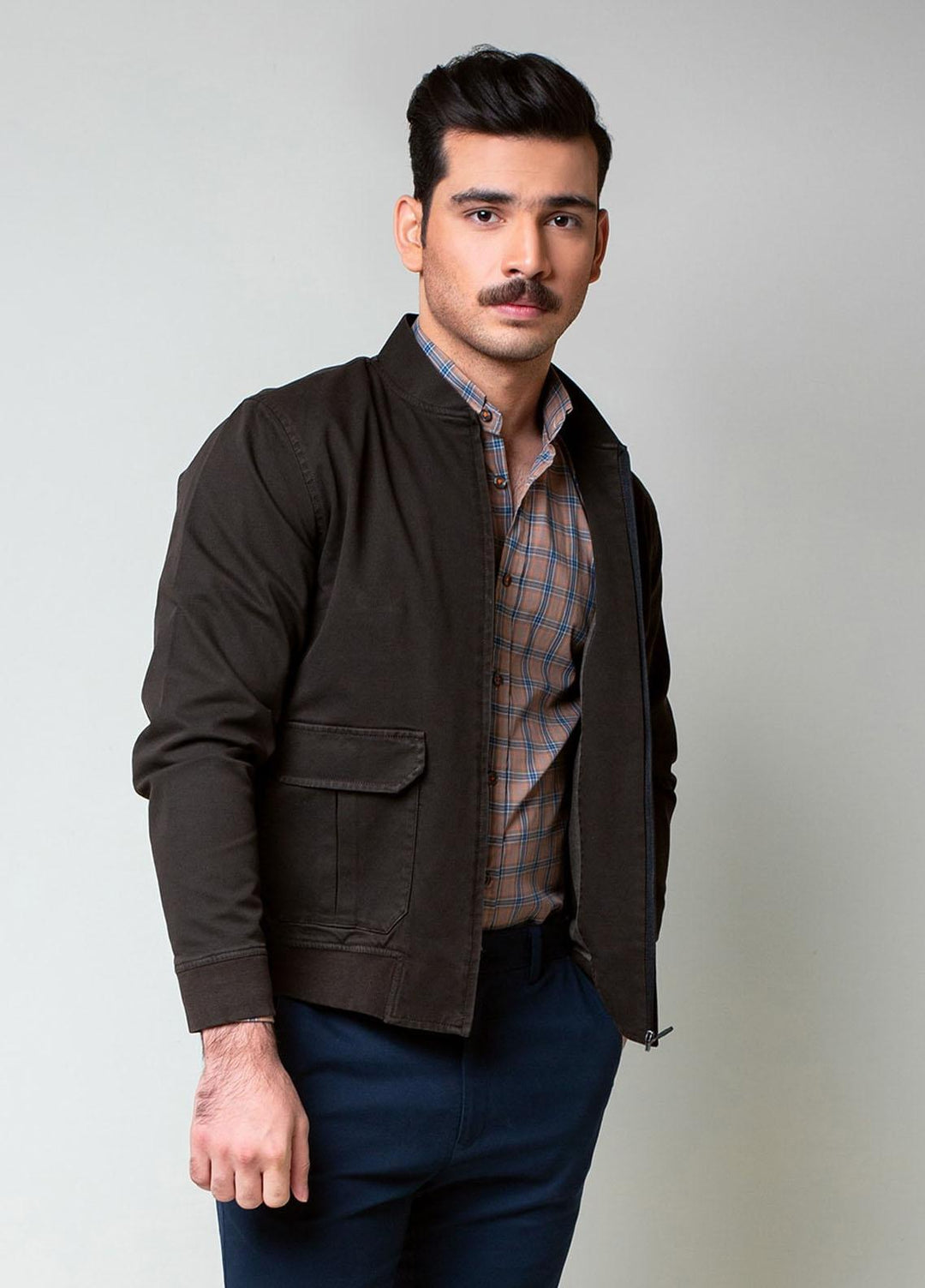 Brumano Polyester Casual Jackets for Mens -   Dark Brown Baseball
