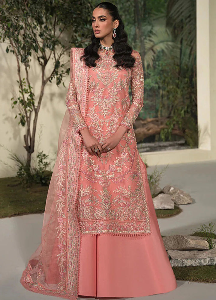 Celeste by Saffron Embroidered Organza Suits Unstitched 3 Piece SFR24C Nousha - Festive Collection