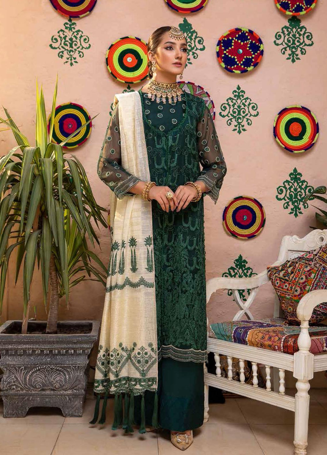 Celine By Charizma Embroidered Chiffon Suits Unstitched 3 Piece CRZ21CC CCE-05 - Luxury Collection