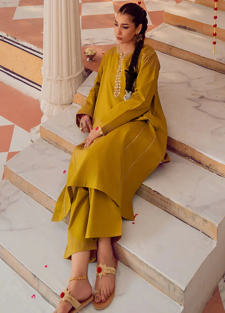 Chandan Nagri Pret Embroidered Lawn 2 Piece Suit Mehandi