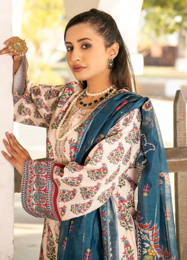 Chandan Nagri Pret Embroidered Lawn 3 Piece Suit Amber