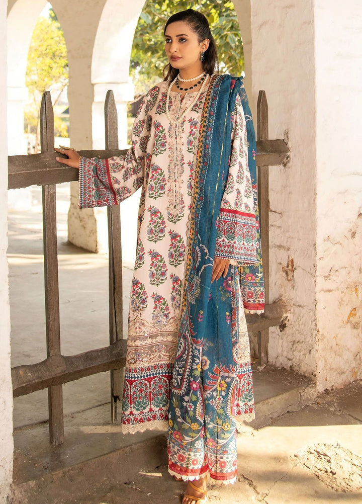 Chandan Nagri Pret Embroidered Lawn 3 Piece Suit Amber