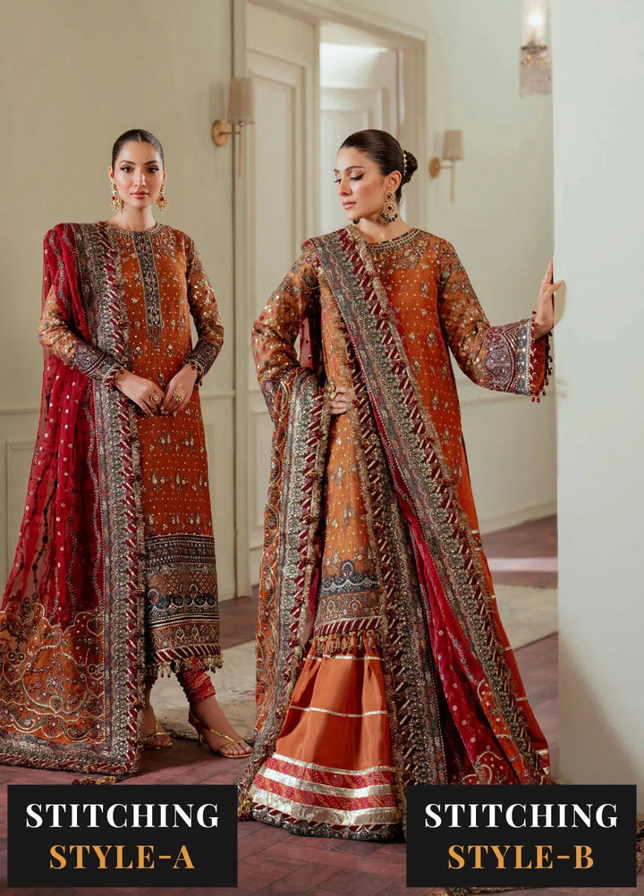 Chantelle by Baroque Embroidered Zari Net Suits Unstitched 3 Piece BQ24CL EC 01 - Luxury Collection