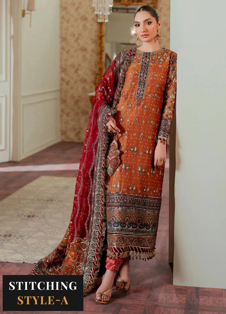 Chantelle by Baroque Embroidered Zari Net Suits Unstitched 3 Piece BQ24CL EC 01 - Luxury Collection