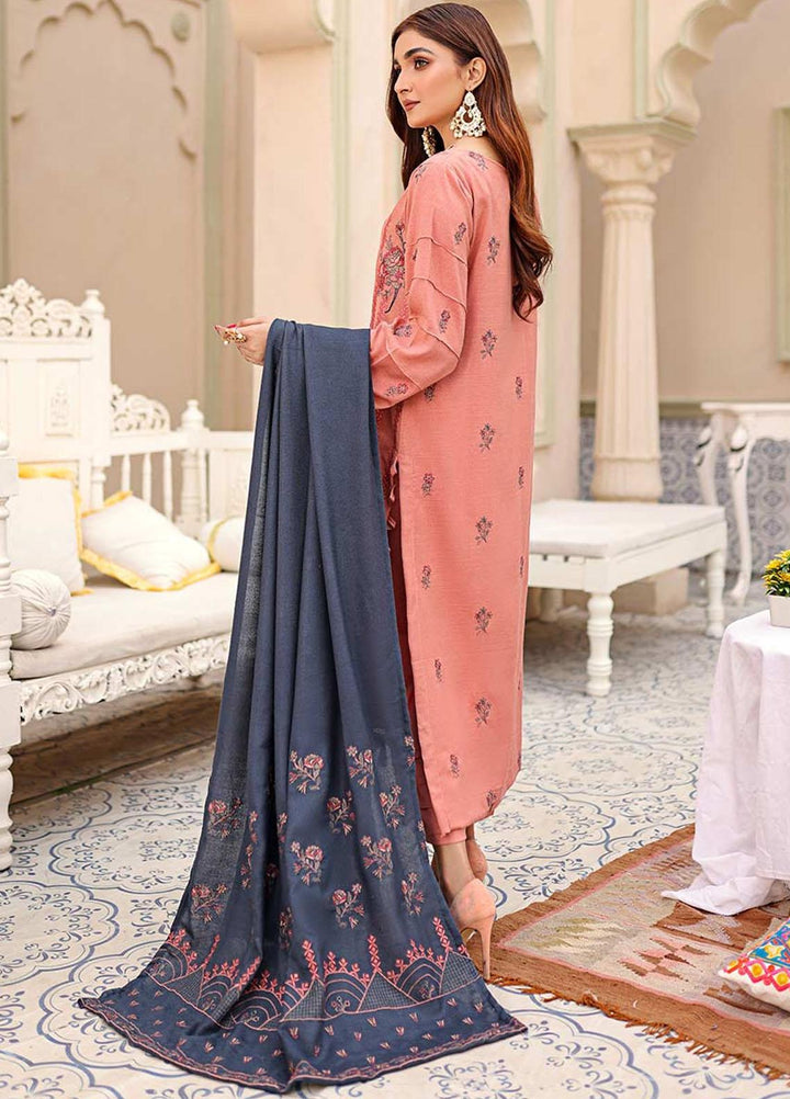 Chantilly De Lace By Aalaya Embroidered Dhanak Suits Unstitched 3 Piece ALY22CDL-V3 D-04 - Winter Collection