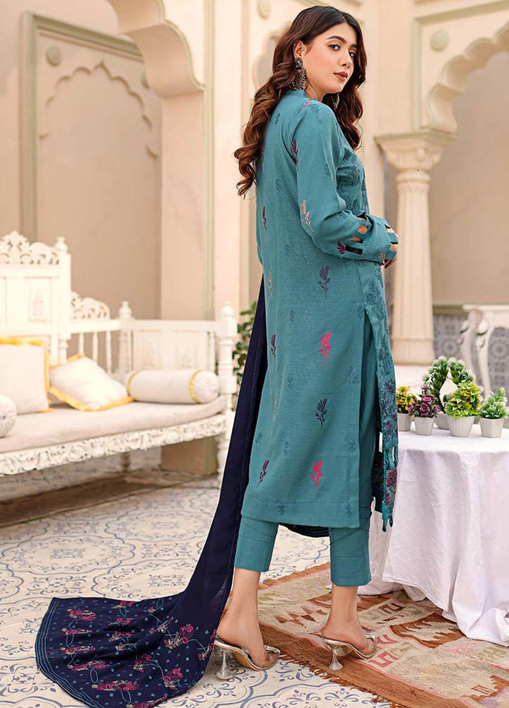 Chantilly De Lace By Aalaya Embroidered Dhanak Suits Unstitched 3 Piece ALY22CDL-V3 D-05 - Winter Collection