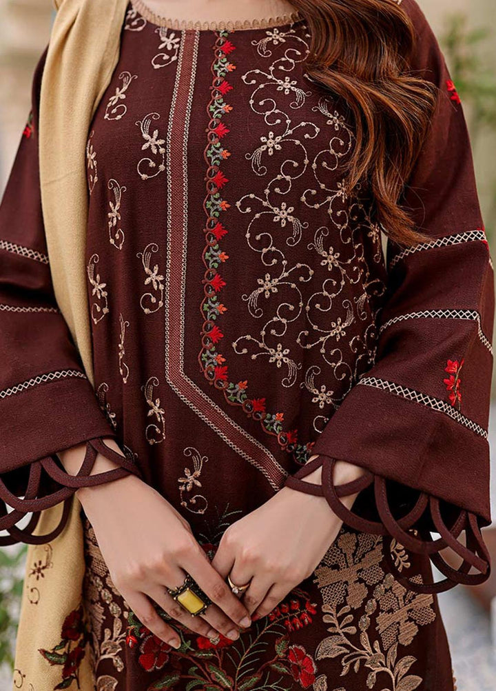 Chantilly De Lace By Aalaya Embroidered Dhanak Suits Unstitched 3 Piece ALY22CDL-V3 D-09 - Winter Collection