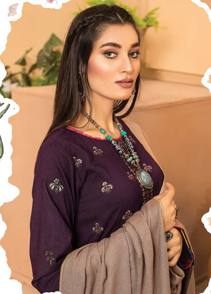 Chantilly De Lace By Aalaya Embroidered Dhanak Suits Unstitched 3 Piece ALY22CDL-V4 DE-02 - Winter Collection