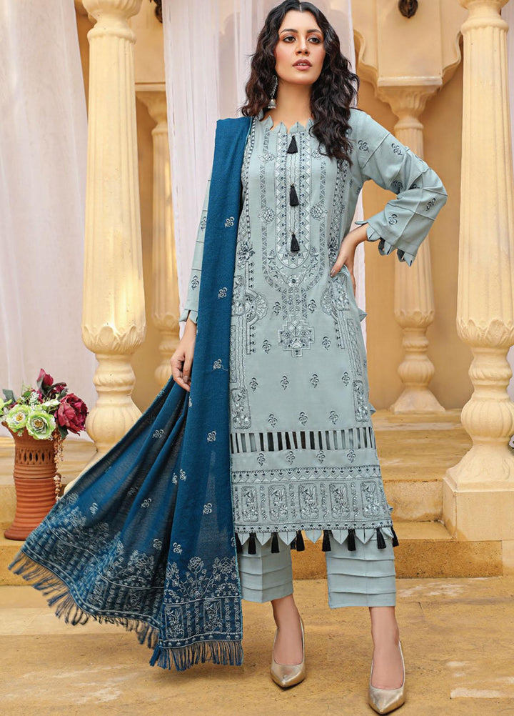 Chantilly De Lace By Aalaya Embroidered Dhanak Suits Unstitched 3 Piece ALY22CDL D-04 - Winter Collection