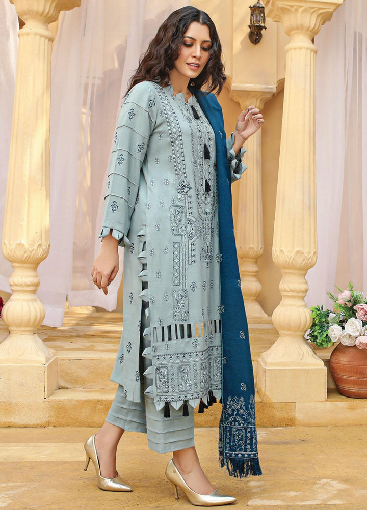Chantilly De Lace By Aalaya Embroidered Dhanak Suits Unstitched 3 Piece ALY22CDL D-04 - Winter Collection