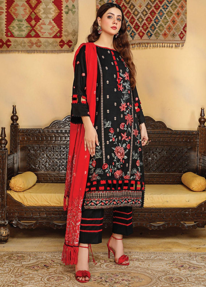 Chantilly De Lace By Aalaya Embroidered Dhanak Suits Unstitched 3 Piece ALY22CDL D-05 - Winter Collection