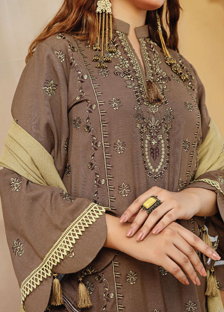 Chantilly De Lace By Aalaya Embroidered Dhanak Suits Unstitched 3 Piece ALY22CDL D-08 - Winter Collection