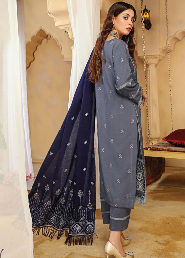 Chantilly De Lace By Aalaya Embroidered Dhanak Suits Unstitched 3 Piece ALY22CDL D-09 - Winter Collection