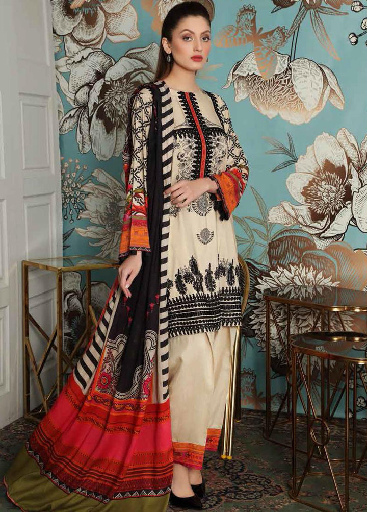 Charizma Embroidered Linen Suits Unstitched 3 Piece CRZ21FW 05 - Winter Collection