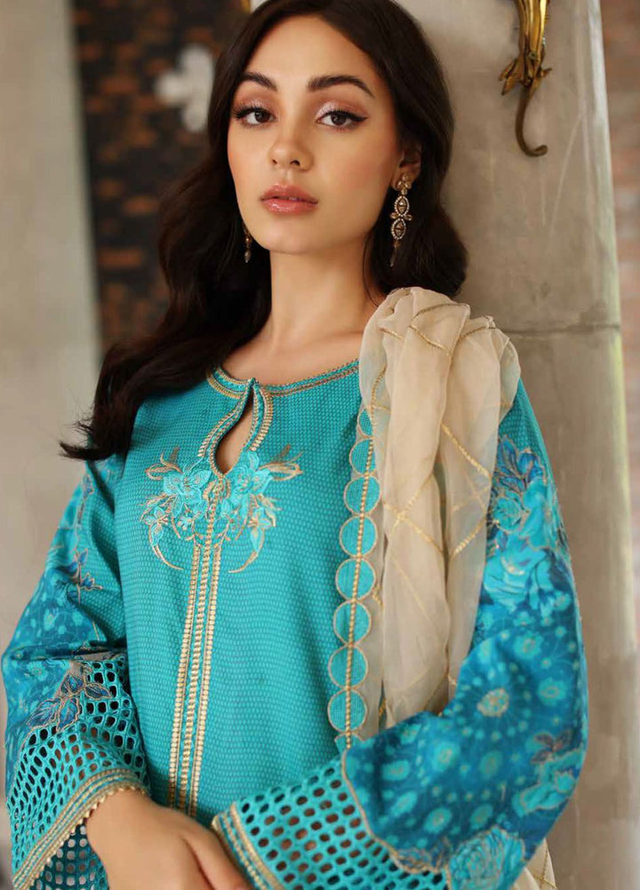 Charizma Embroidered Lawn Suit Unstitched 3 Piece CRZ24RE SR4-03 - Summer Collection