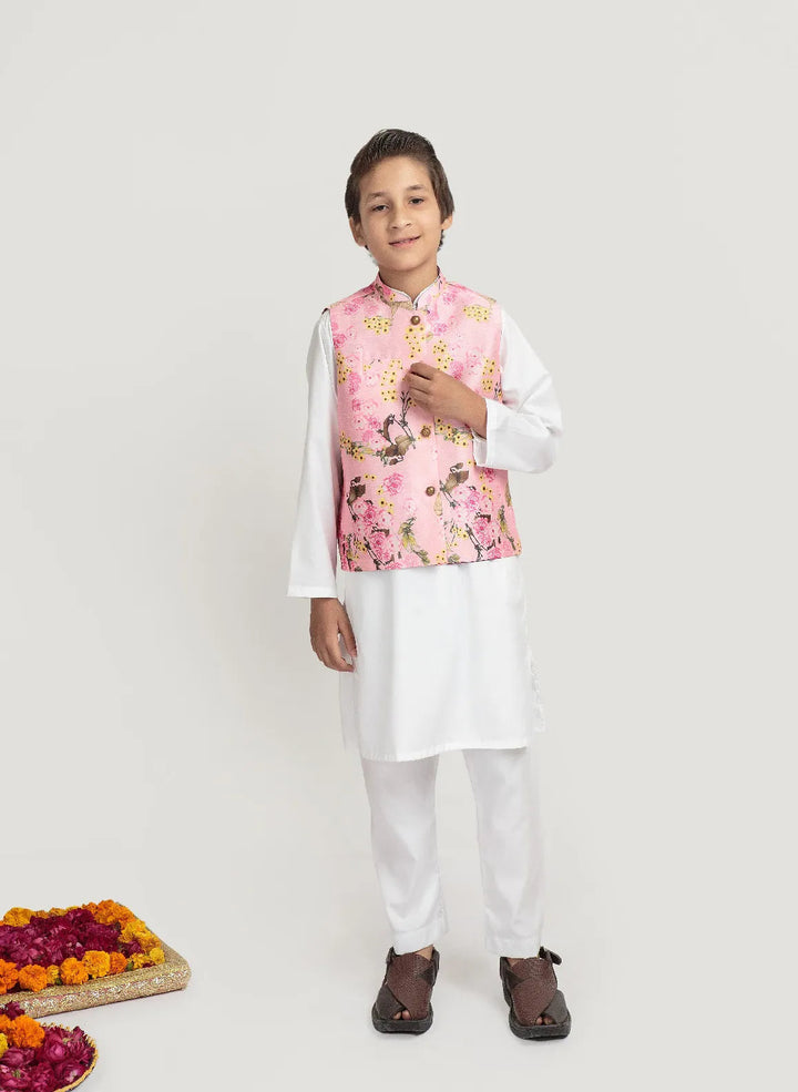Cheeco Chic Cotton Silk Printed Boys Waistcoat - BPFWC24