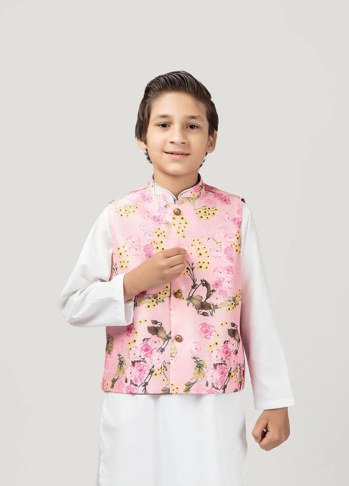 Cheeco Chic Cotton Silk Printed Boys Waistcoat - BPFWC24