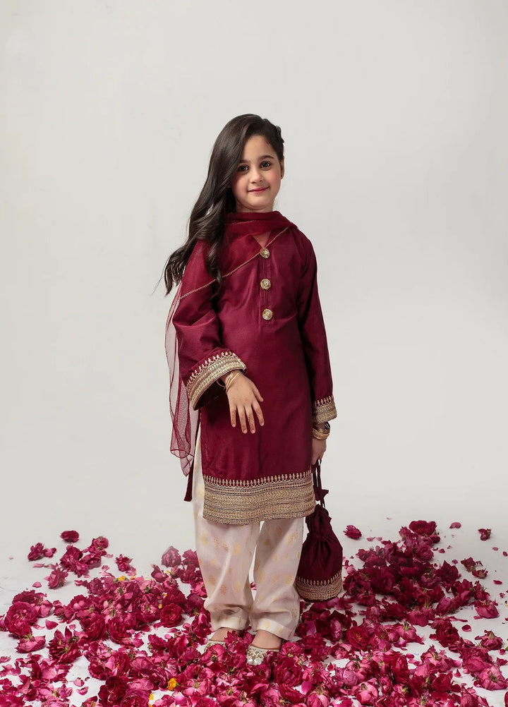 Cheeco Chic Pret Embroidered Cotton silk 3 Piece Suit MJSEID24