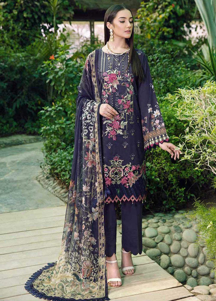 Chevron by Ramsha Embroidered Lawn Suits Unstitched 3 Piece RSH21-CH5 501 - Luxury Collection