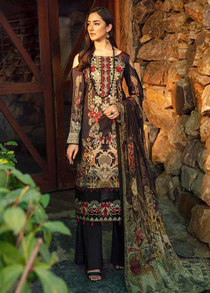 Chevron by Ramsha Embroidered Lawn Suits Unstitched 3 Piece RSH21-CH5 503 - Luxury Collection