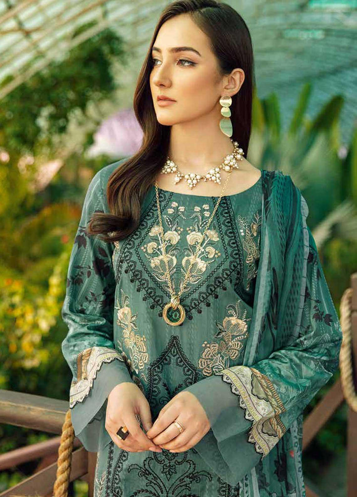 Chevron by Ramsha Embroidered Lawn Suits Unstitched 3 Piece RSH21-CH5 505 - Luxury Collection