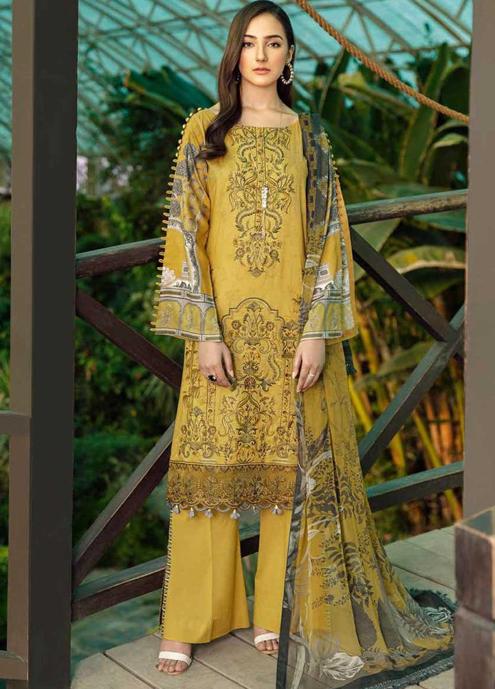 Chevron by Ramsha Embroidered Lawn Suits Unstitched 3 Piece RSH21-CH5 506 - Luxury Collection