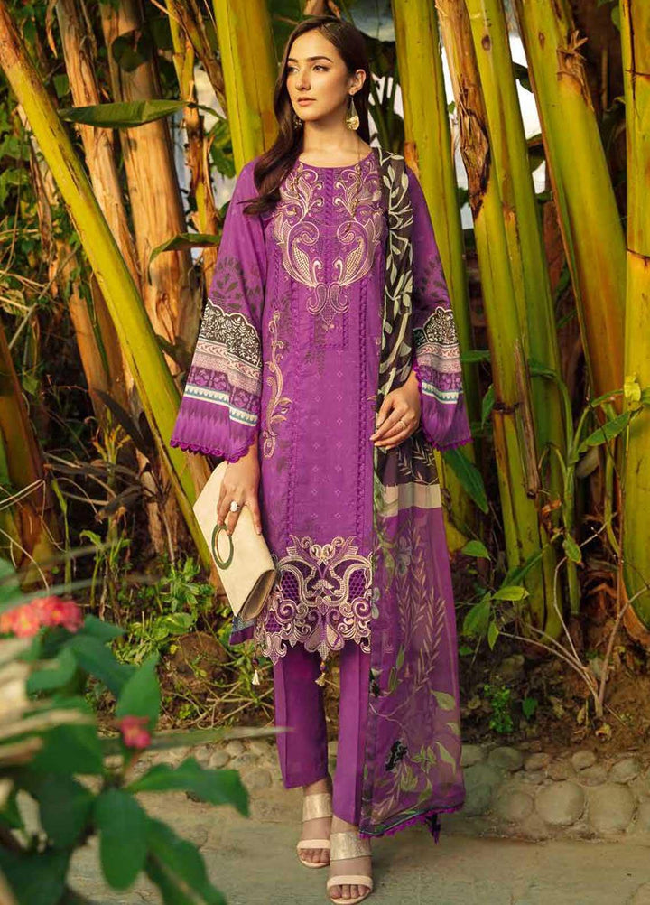 Chevron by Ramsha Embroidered Lawn Suits Unstitched 3 Piece RSH21-CH5 508 - Luxury Collection