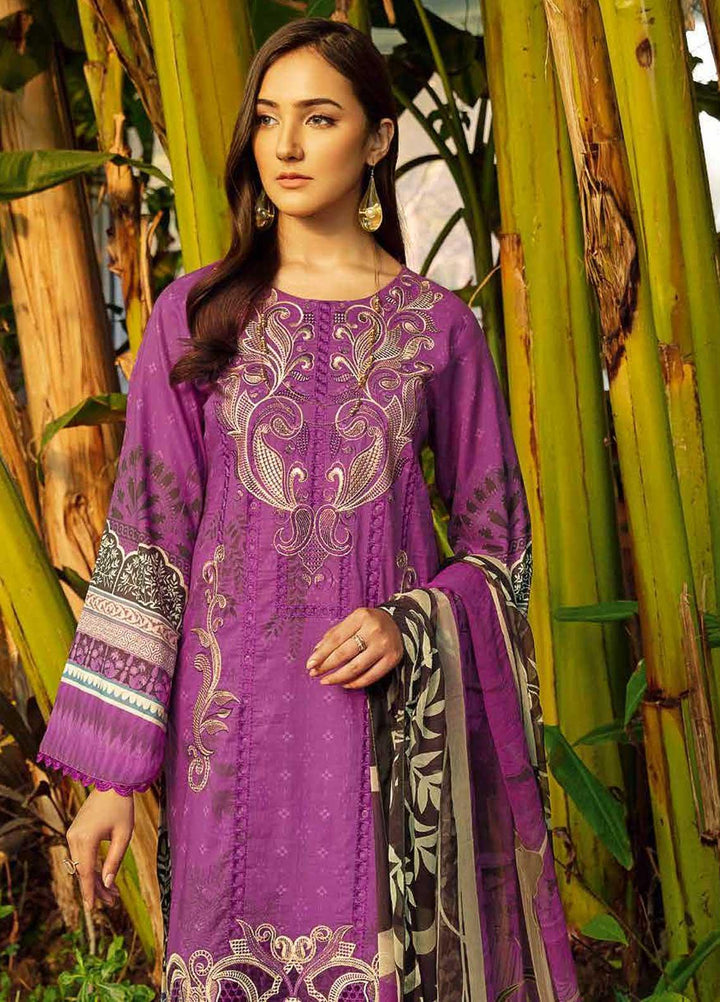 Chevron by Ramsha Embroidered Lawn Suits Unstitched 3 Piece RSH21-CH5 508 - Luxury Collection