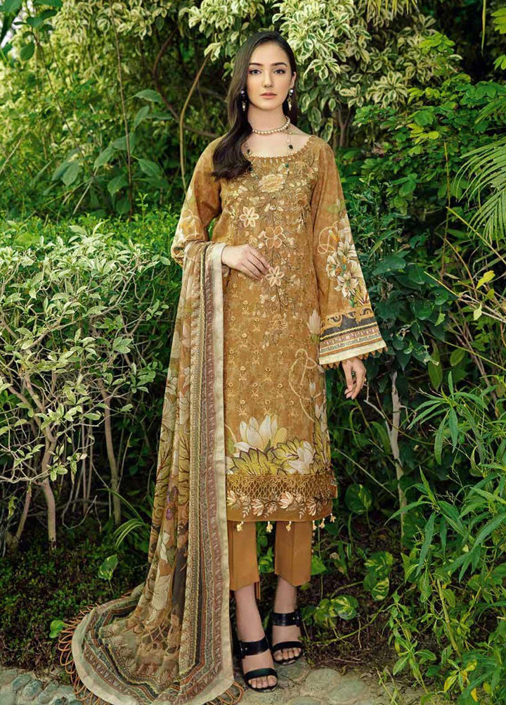 Chevron by Ramsha Embroidered Lawn Suits Unstitched 3 Piece RSH21-CH5 510 - Luxury Collection