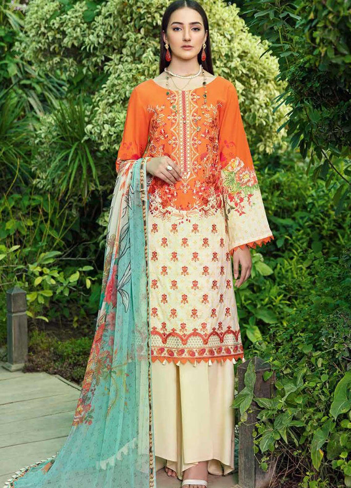 Chevron by Ramsha Embroidered Lawn Suits Unstitched 3 Piece RSH21-CH5 512 - Luxury Collection
