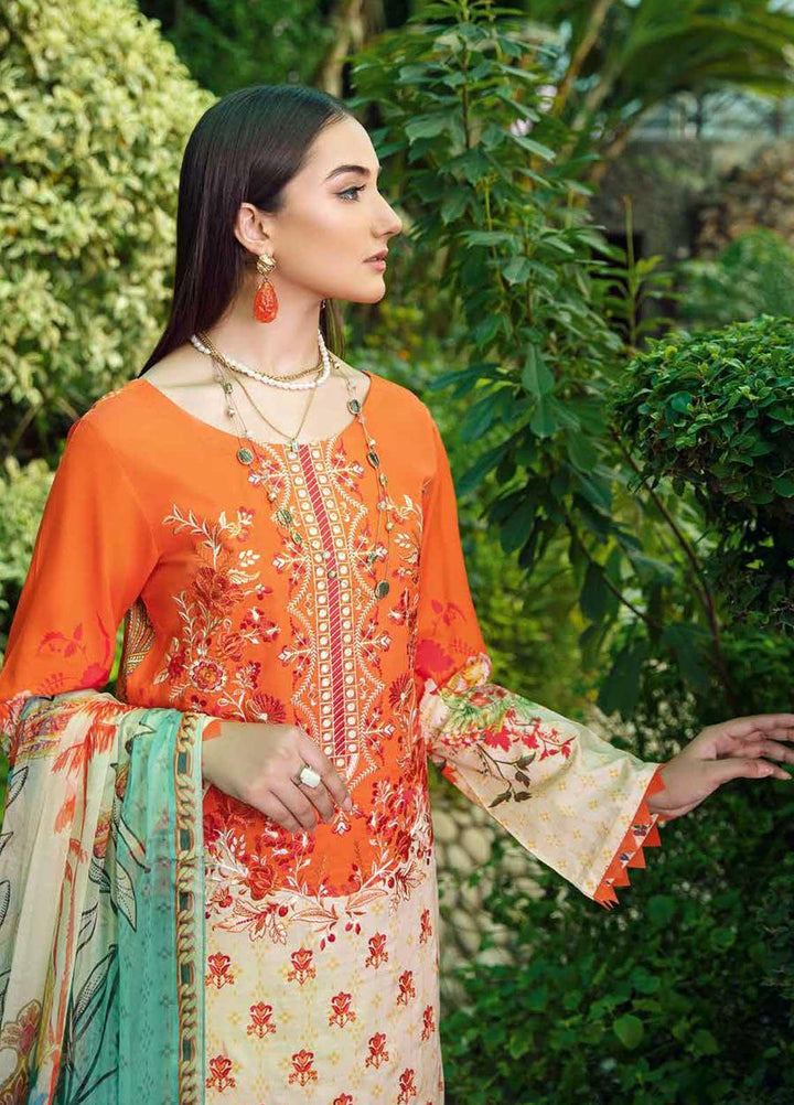 Chevron by Ramsha Embroidered Lawn Suits Unstitched 3 Piece RSH21-CH5 512 - Luxury Collection