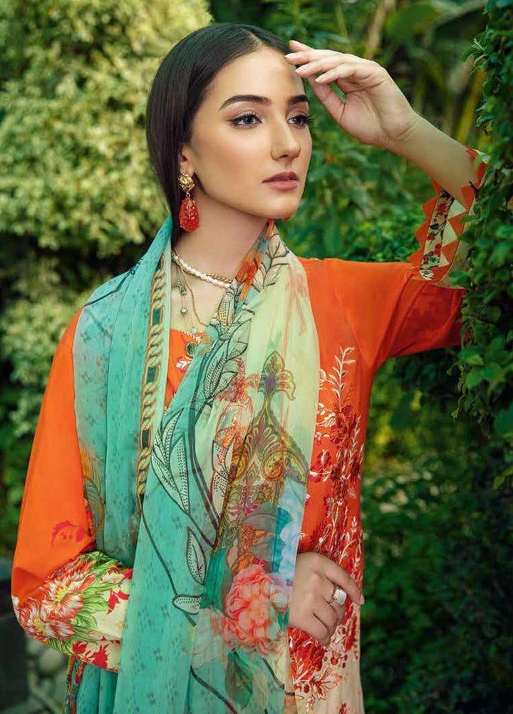 Chevron by Ramsha Embroidered Lawn Suits Unstitched 3 Piece RSH21-CH5 512 - Luxury Collection