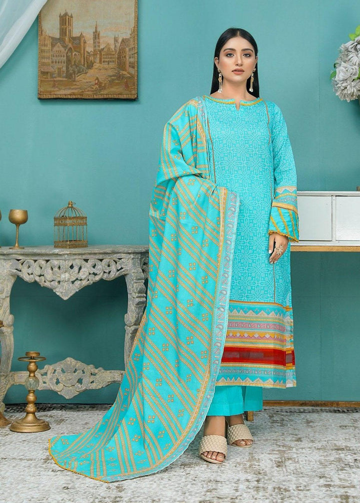 Chunri By Safwa Embroidered Lawn Suits Unstitched 3 Piece SW23CH SCK-11 - Summer Collection