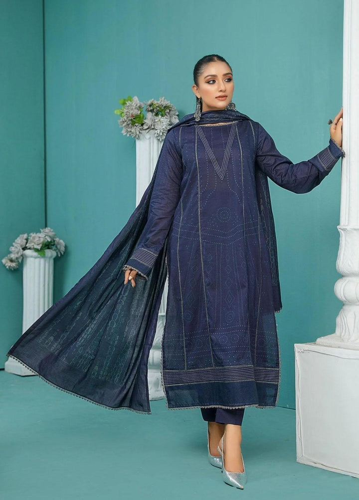 Chunri By Safwa Embroidered Lawn Suits Unstitched 3 Piece SW23CH SCK-12 - Summer Collection