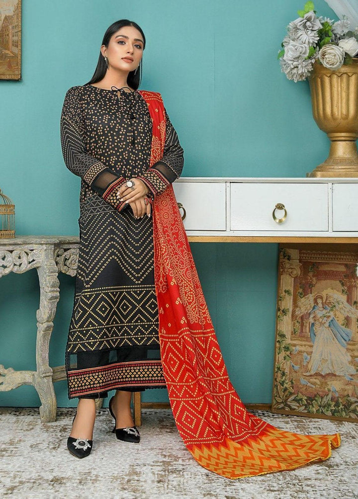 Chunri By Safwa Embroidered Lawn Suits Unstitched 3 Piece SW23CH SCK-14 - Summer Collection