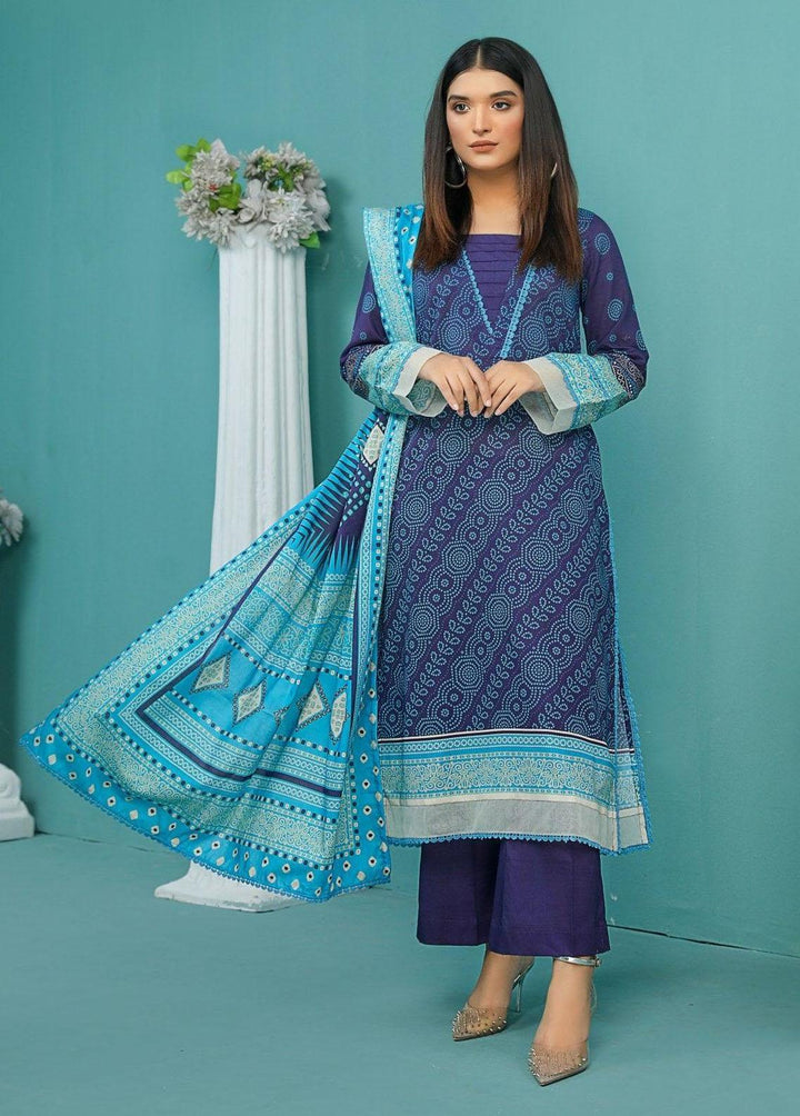 Chunri By Safwa Embroidered Lawn Suits Unstitched 3 Piece SW23CH SCK-17 - Summer Collection