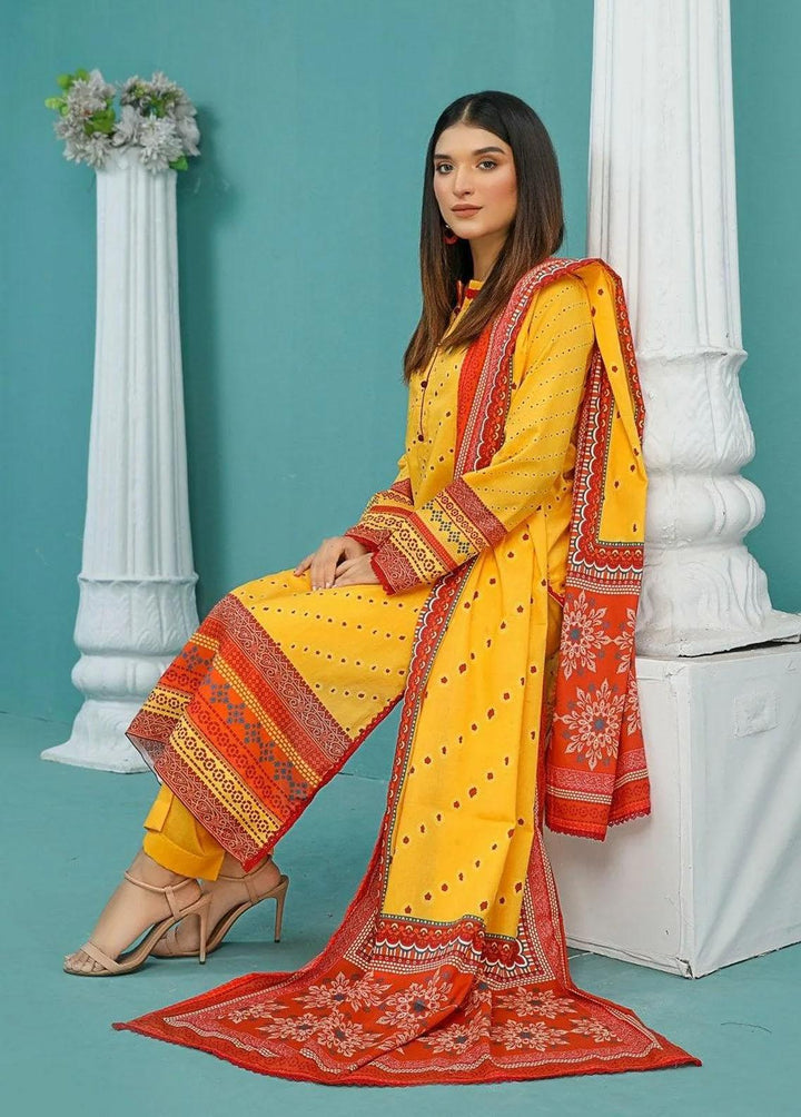 Chunri By Safwa Embroidered Lawn Suits Unstitched 3 Piece SW23CH SCK-19 - Summer Collection