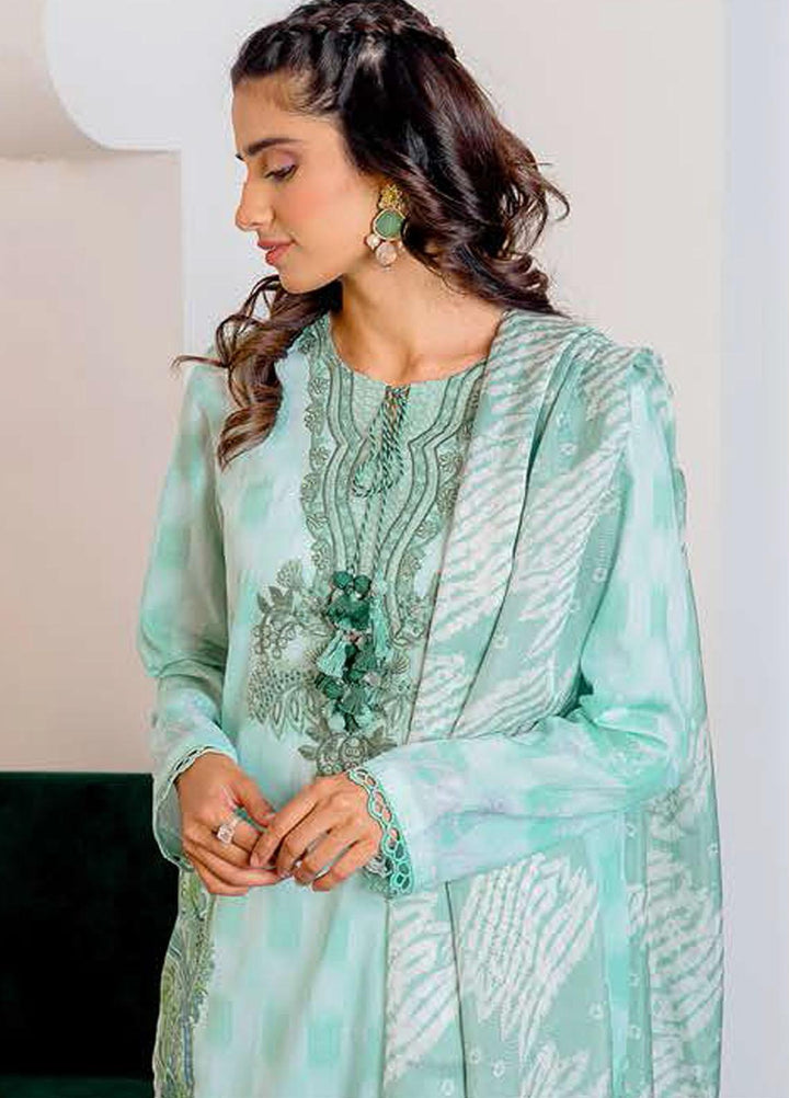 Ciara By Cross Stitch Embroidered Cambric Suits Unstitched 3 Piece CS21C 08 PASTEL ORCHID - Premium Collection