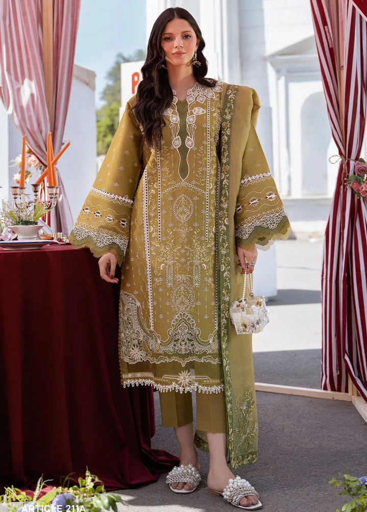 Clara By Bin Ilyas Embroidered Lawn Suit Unstitched 3 Piece BI24C 211A - Summer Collection