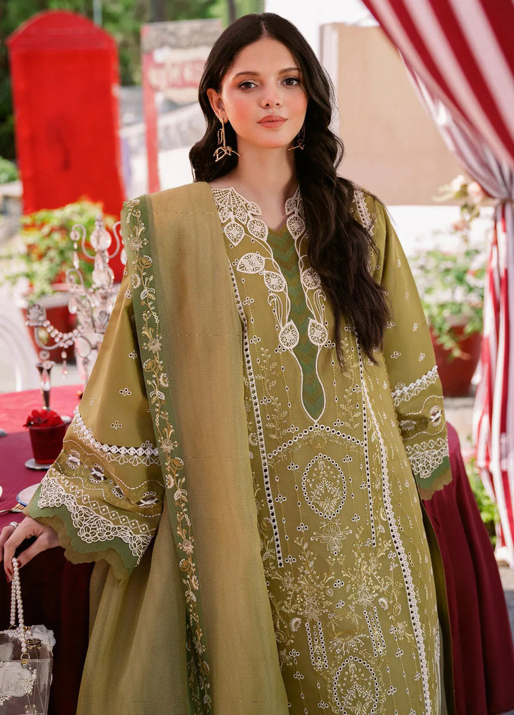 Clara By Bin Ilyas Embroidered Lawn Suit Unstitched 3 Piece BI24C 211A - Summer Collection