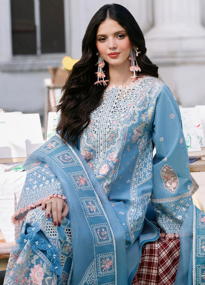 Clara By Bin Ilyas Embroidered Lawn Suit Unstitched 3 Piece BI24C 212A - Summer Collection