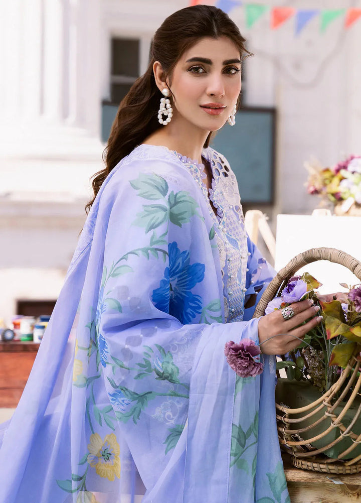 Clara By Bin Ilyas Embroidered Lawn Suit Unstitched 3 Piece BI24C 213A - Summer Collection