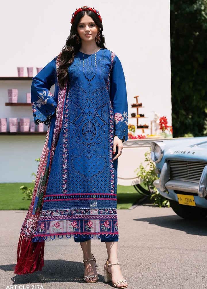 Clara By Bin Ilyas Embroidered Lawn Suit Unstitched 3 Piece BI24C 217A - Summer Collection