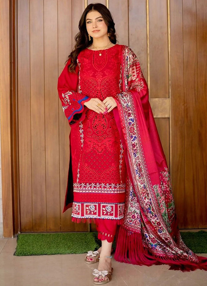 Clara By Bin Ilyas Embroidered Lawn Suit Unstitched 3 Piece BI24C 217B - Summer Collection