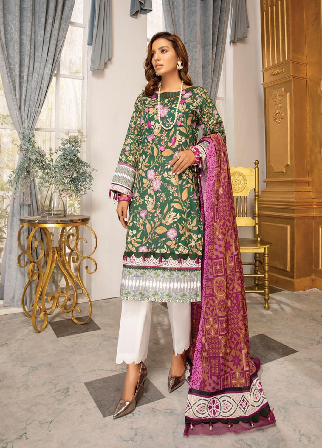 Coco by Al Zohaib Printed Lawn Suits Unstitched 3 Piece AZ21-PC2 01 - Summer Collection
