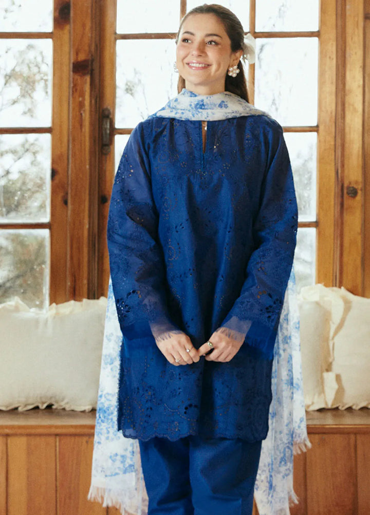 Coco by Zara Shahjahan Embroidered Lawn Suit Unstitched 3 Piece CZS24L2 2A Mysa - Summer Collection